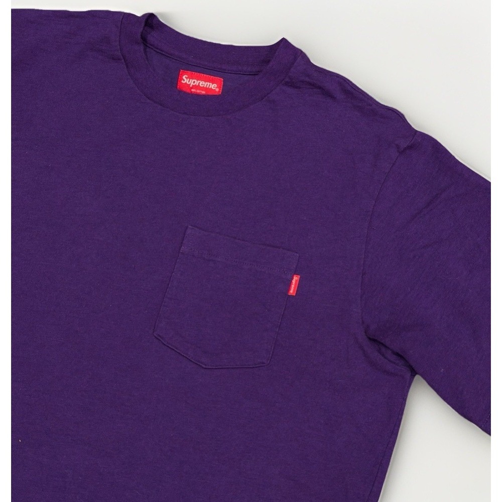 2 Supreme Small Box Logo Tee Shirts Teal Blue & Royal‎ Purple Men's Size M - Picture 9 of 14